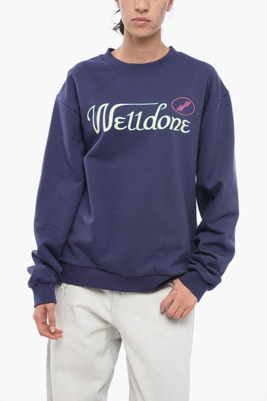  웰던 후드 티셔츠 WDTS322817UNVNAVY Blue - WE11DONE