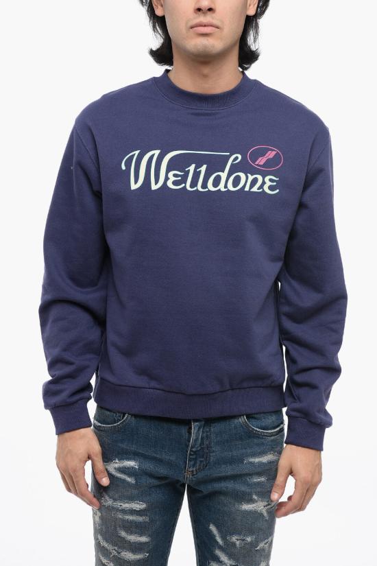  웰던 후드 티셔츠 WDTS322817UNVNAVY Blue - WE11DONE