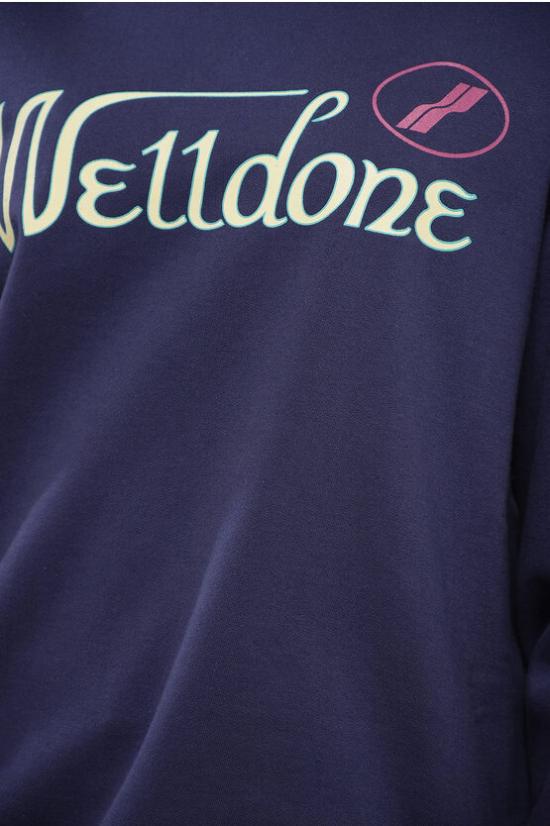  웰던 후드 티셔츠 WDTS322817UNVNAVY Blue - WE11DONE