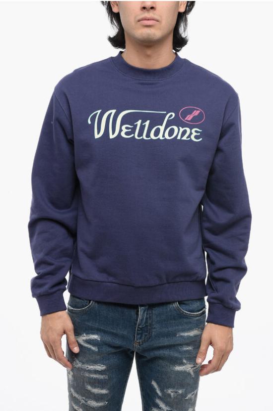  웰던 후드 티셔츠 WDTS322817UNVNAVY Blue - WE11DONE