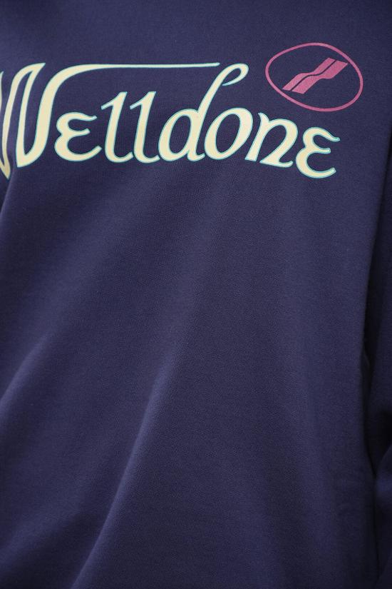  웰던 후드 티셔츠 WDTS322817UNVNAVY Blue - WE11DONE