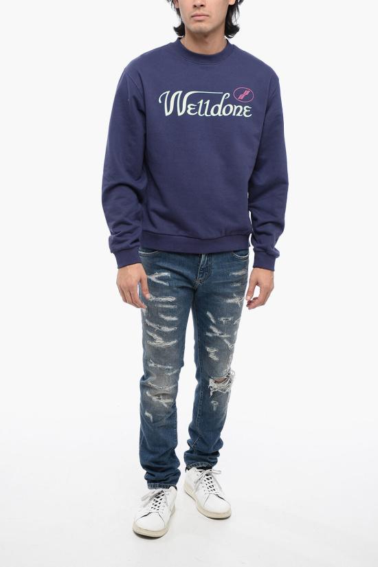  웰던 후드 티셔츠 WDTS322817UNVNAVY Blue - WE11DONE