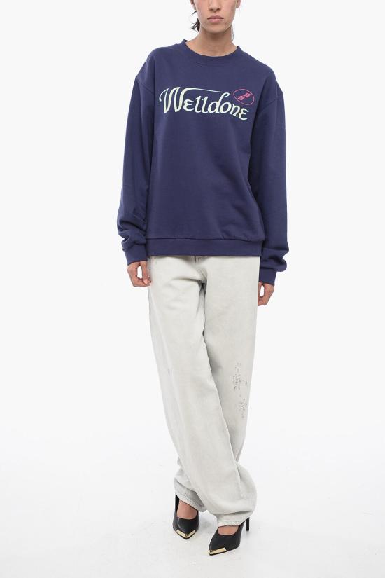  웰던 후드 티셔츠 WDTS322817UNVNAVY Blue - WE11DONE