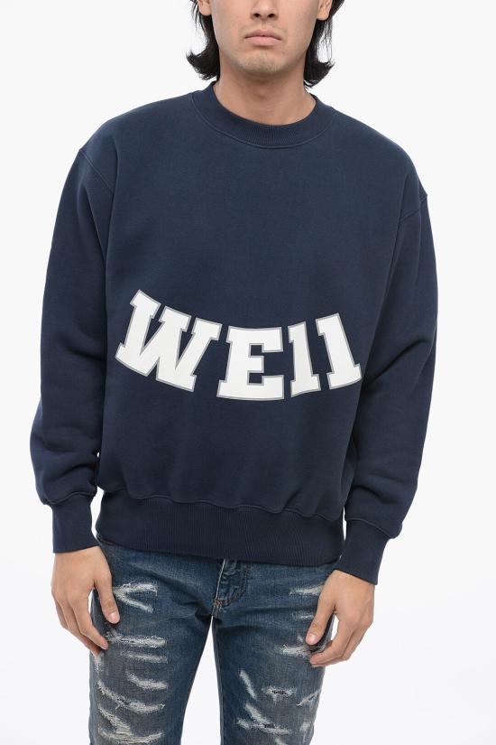  웰던 후드 티셔츠 WDTS322806UNVNAVY Blue - WE11DONE