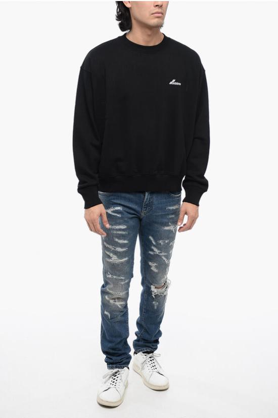  웰던 긴팔 티셔츠 WDTS322843UBKBLACK Black - WE11DONE