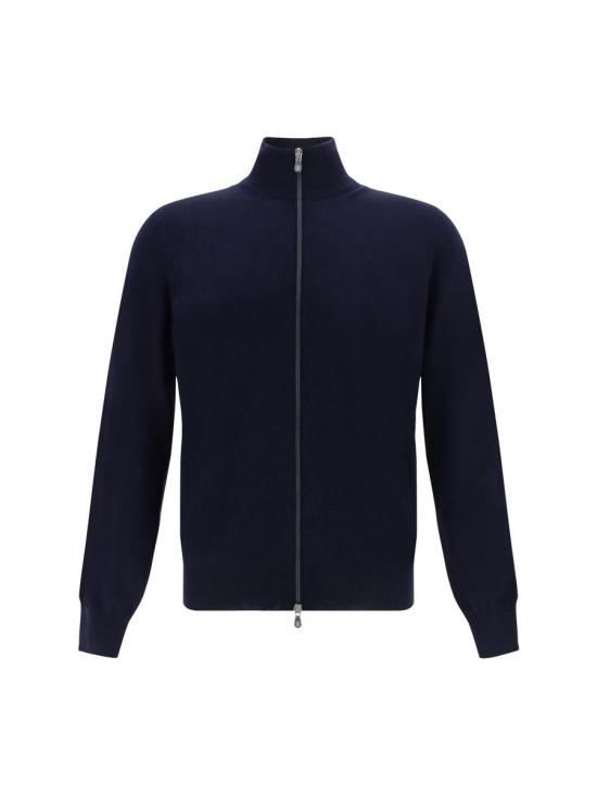 26SS 브루넬로 쿠치넬리 집업 니트 M2400106 CW425 BLUE