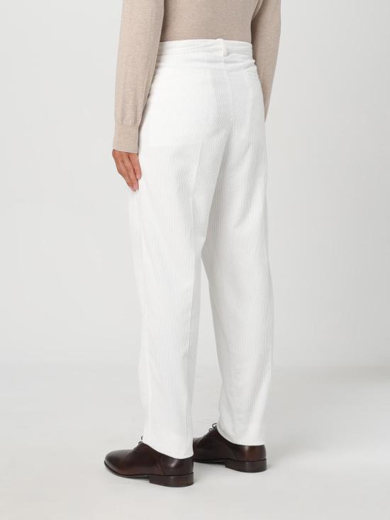 24FW 브루넬로 쿠치넬리 팬츠 M280DH0660 C2200 White - BRUNELLO CUCINELLI