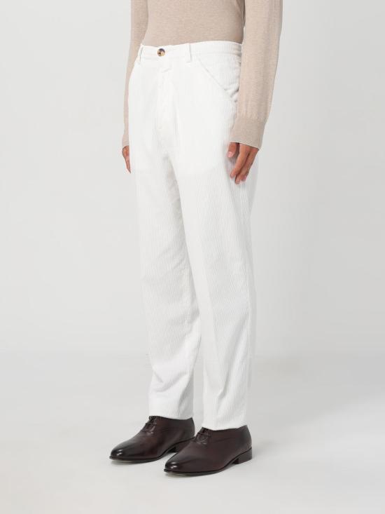 24FW 브루넬로 쿠치넬리 팬츠 M280DH0660 C2200 White - BRUNELLO CUCINELLI