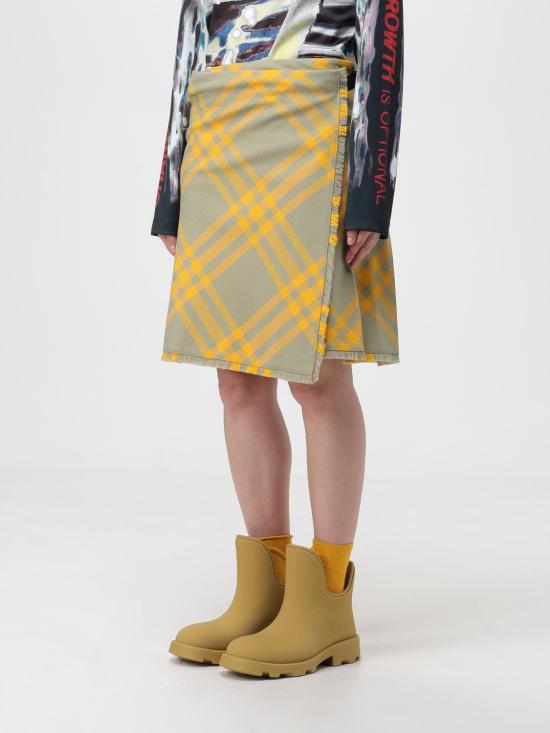 25FW 버버리 미디 스커트 8077203 Yellow - BURBERRY