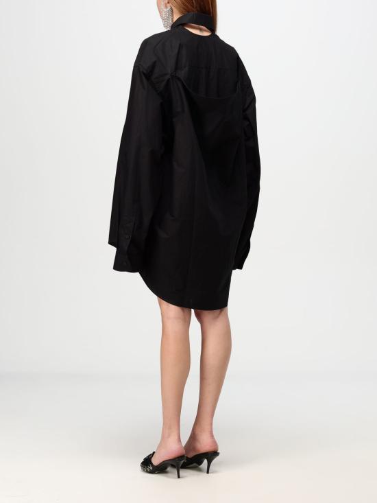 25FW 발렌시아가 숏 원피스 809049TNM60 1000 Black - BALENCIAGA