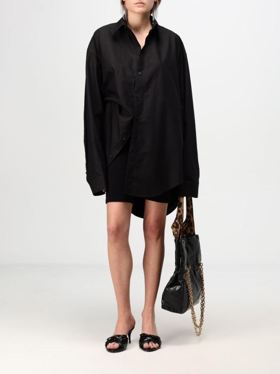 25FW 발렌시아가 숏 원피스 809049TNM60 1000 Black - BALENCIAGA