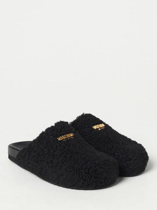 24FW 모스키노 플랫 슈즈 MA10433G1LML5 000 Black - MOSCHINO