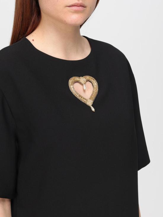  모스키노 숏 원피스 04140424 0555 Black - MOSCHINO