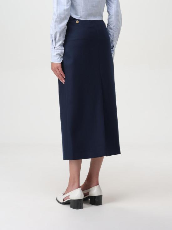 24FW 톰브라운 롱 스커트 FGCA12AF0746 415 Blue - THOM BROWNE