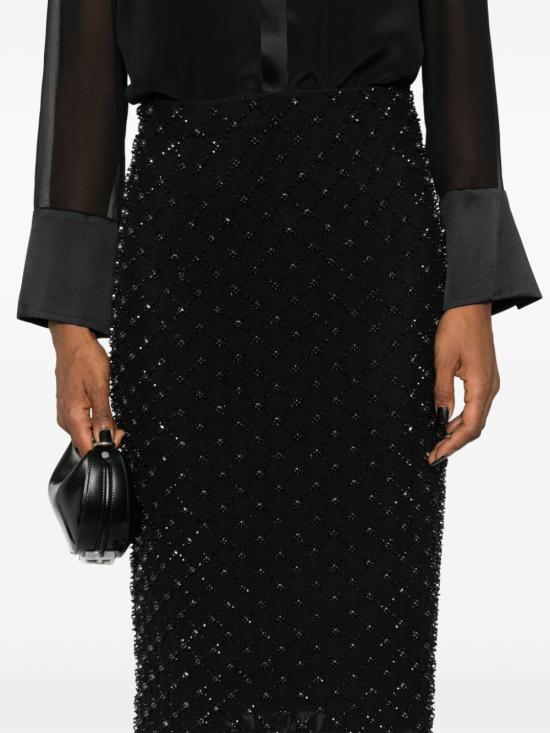 24FW 파로쉬 미디 스커트 D620973GLACE24 013 NERO - PAROSH