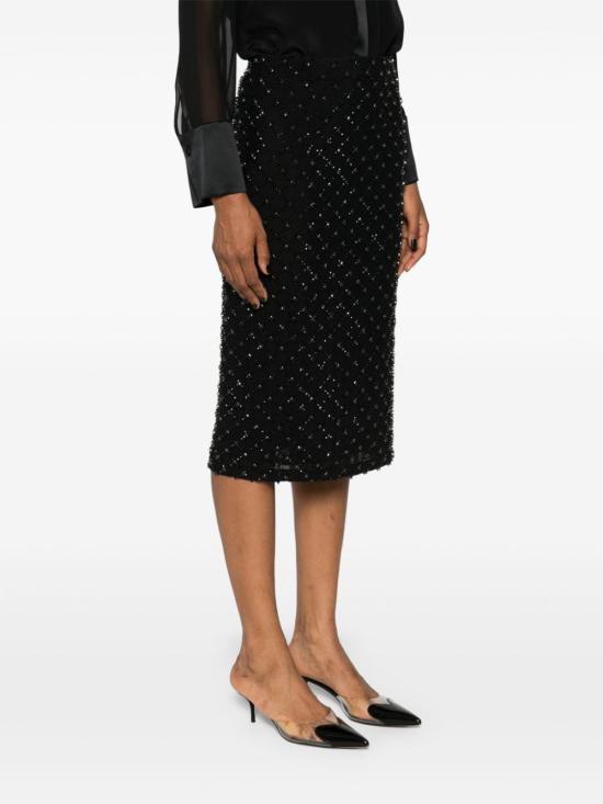 24FW 파로쉬 미디 스커트 D620973GLACE24 013 NERO - PAROSH