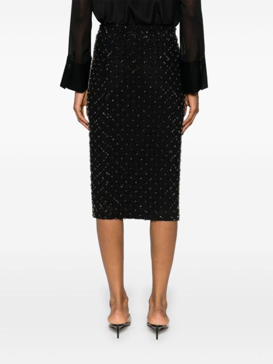 24FW 파로쉬 미디 스커트 D620973GLACE24 013 NERO - PAROSH