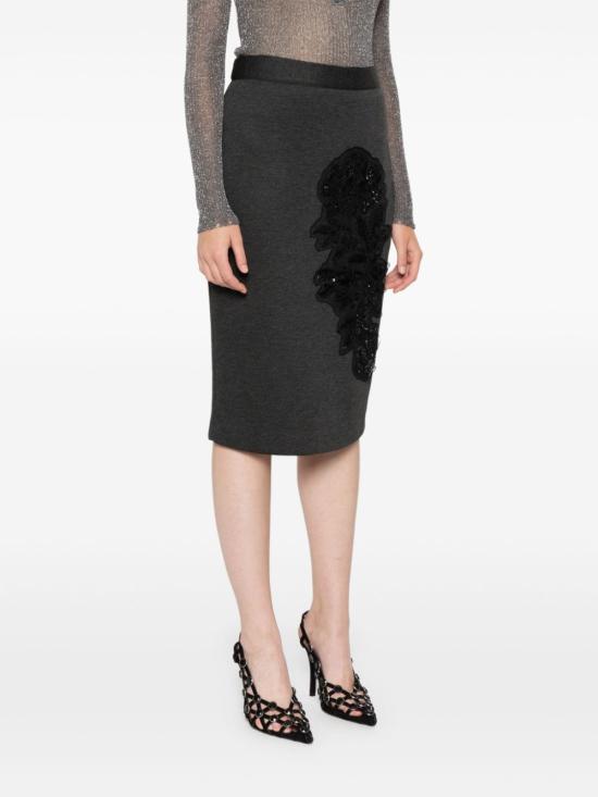 24FW 파로쉬 미디 스커트 D621125ZREMIX 037 GRIGIO - PAROSH