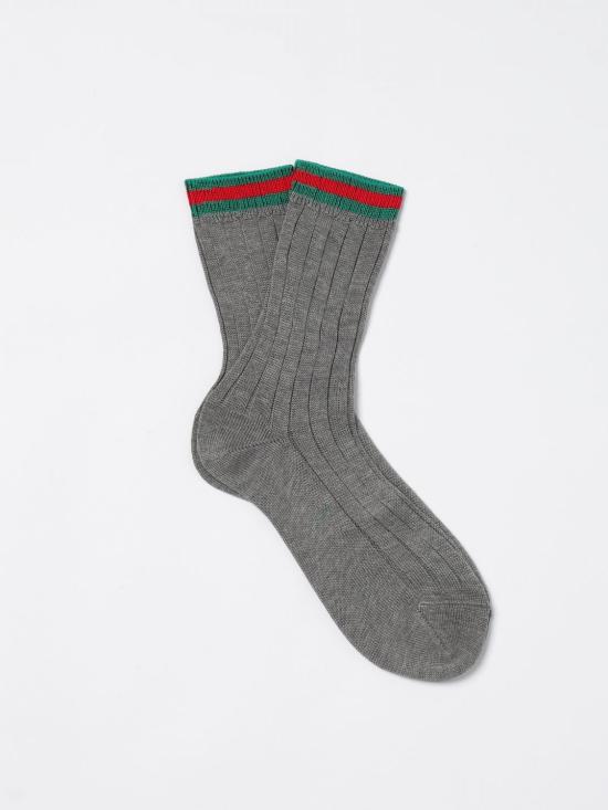 24FW [키즈] 구찌 발목 양말 7507754K206 1166 Grey - GUCCI