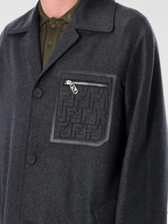 25FW 펜디 코트 FF0822APOA F0UU0 Grey - FENDI