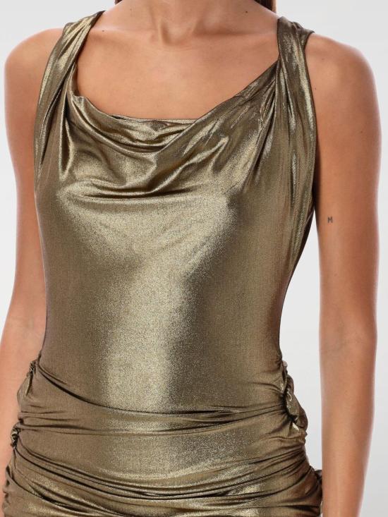 25FW 비비안웨스트우드 롱 원피스 1102001AJ007P N210 Gold - VIVIENNE WESTWOOD