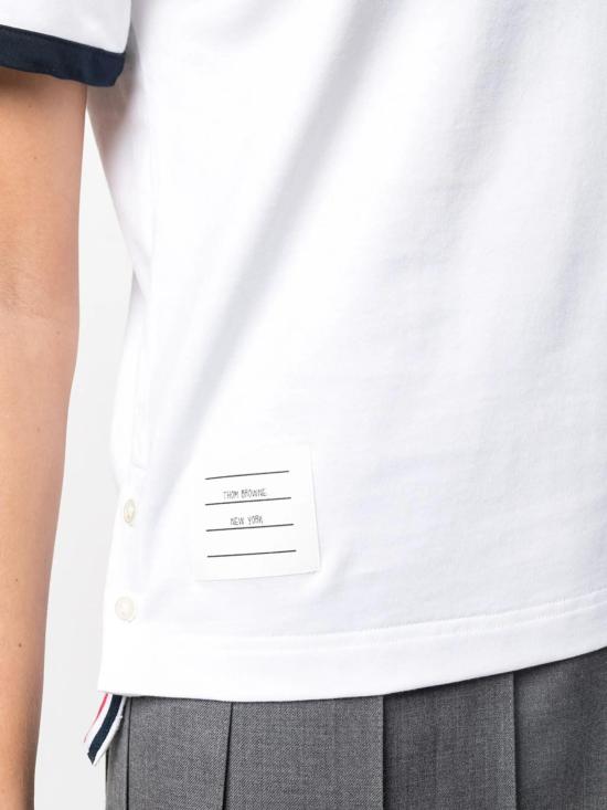 25SS 톰브라운 반팔 티셔츠 FJS075A00042 100 WHITE - THOM BROWNE