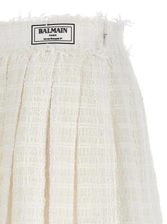  발망 숏 스커트 AF2LB855XF440FA WHITE - BALMAIN