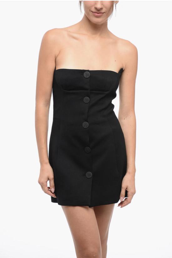  디 아티코 숏 원피스 237WCG49 W041 100 Black - THE ATTICO