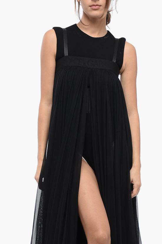  돌체앤가바나 민소매 티셔츠 F6APQT FLRC2 N0000 Black - DOLCE & GABBANA