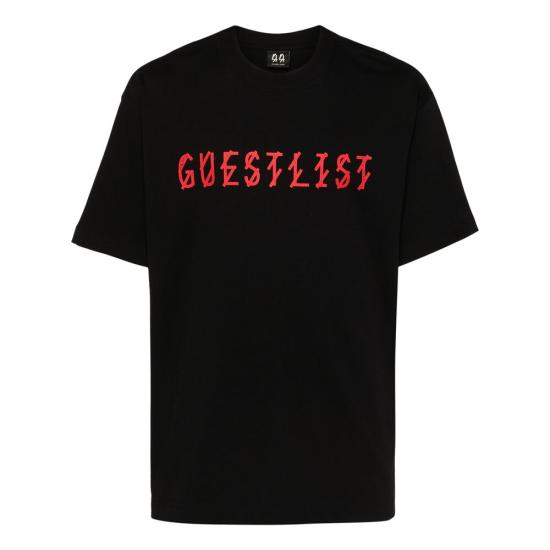 24FW 44레이블 반팔 티셔츠 B0030556 P495 BLACK RED