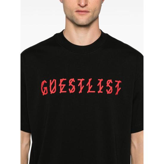 24FW 44레이블 반팔 티셔츠 B0030556 P495 BLACK RED - 44 LABEL