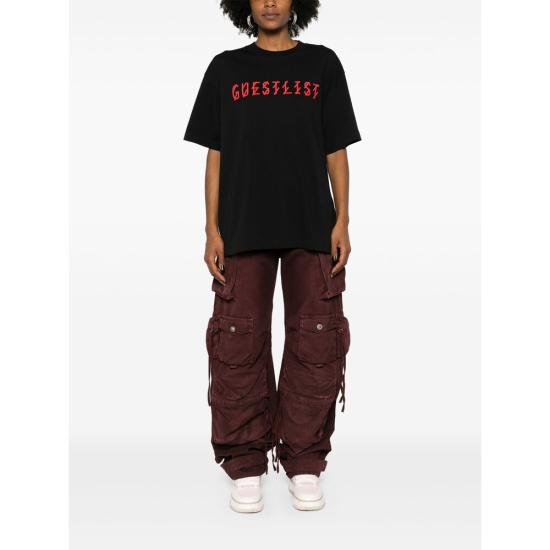 24FW 44레이블 반팔 티셔츠 B0030556 P495 BLACK RED - 44 LABEL