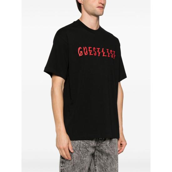 24FW 44레이블 반팔 티셔츠 B0030556 P495 BLACK RED - 44 LABEL