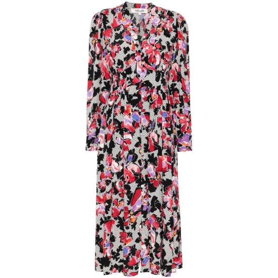 25SS 다이앤 본 퍼스텐버그 롱 원피스 DVFDL4S005 ODTFL RED