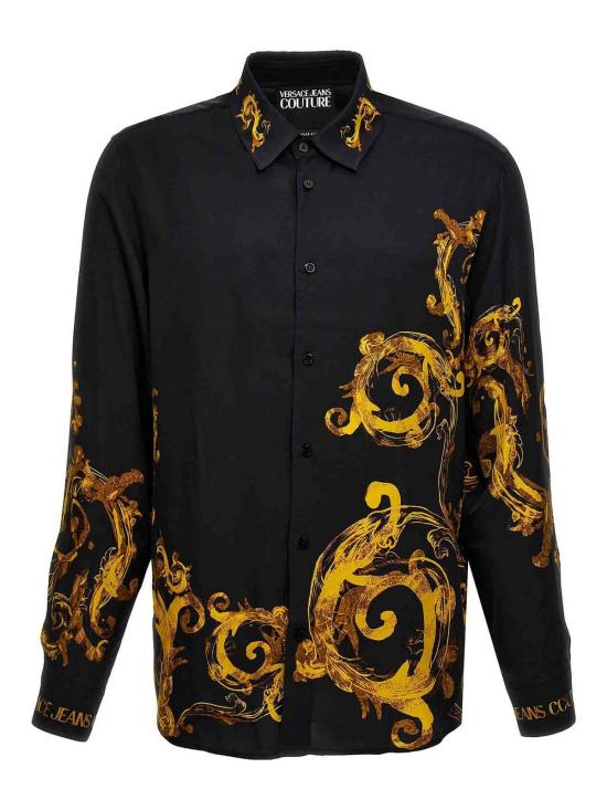 24FW 베르사체 긴팔 셔츠 76GAL2RWNS410G89 Black