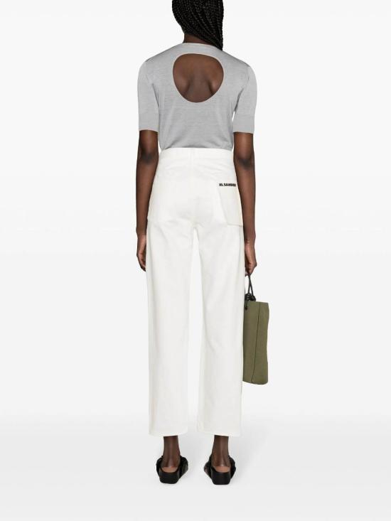 24FW 질샌더 스트레이트 팬츠 J04KA0103J46544102 White - JIL SANDER