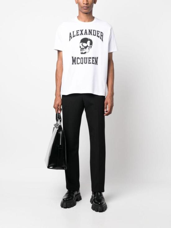  알렉산더 맥퀸 반팔 티셔츠 759442QVZ290910 White - ALEXANDER MCQUEEN
