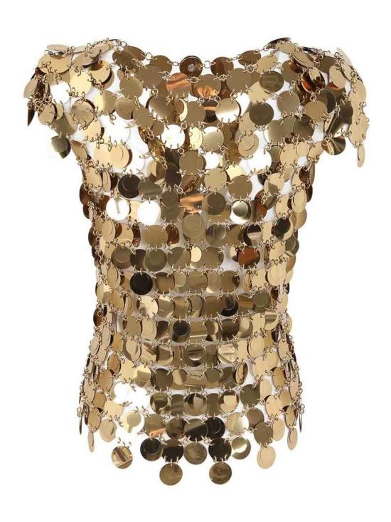  파코라반 민소매 티셔츠 19AITO010PS0133P710 Metallic - PACO RABANNE