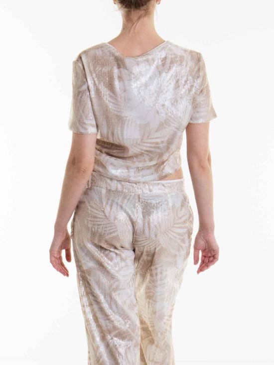 24FW 에르마노 설비노 반팔 티셔츠 D44EL027EB8MF183 Beige - ERMANNO SCERVINO