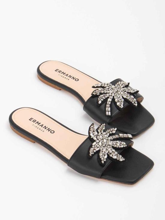 24FW 에르마노 설비노 뮬/슬리퍼 D44EZ004E1AMF099 Black - ERMANNO SCERVINO