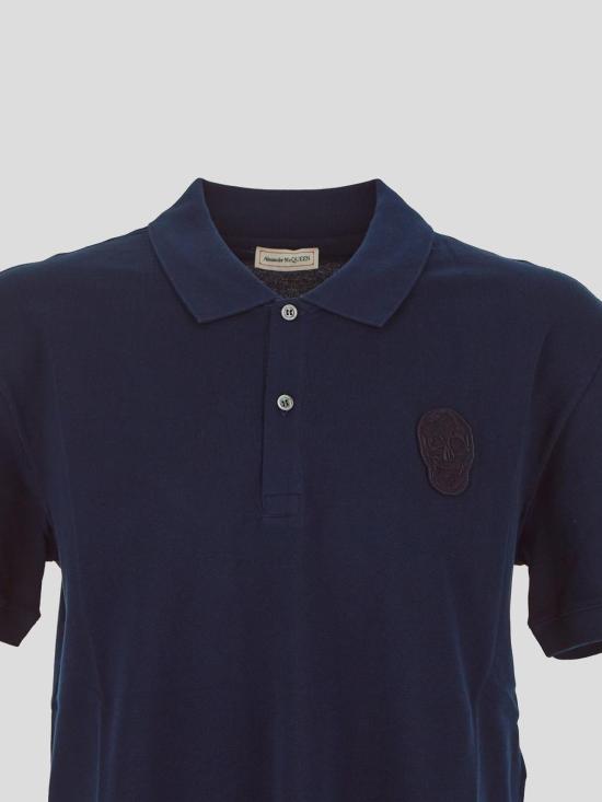  알렉산더 맥퀸 폴로 티셔츠 727290QUX334142 Blue - ALEXANDER MCQUEEN
