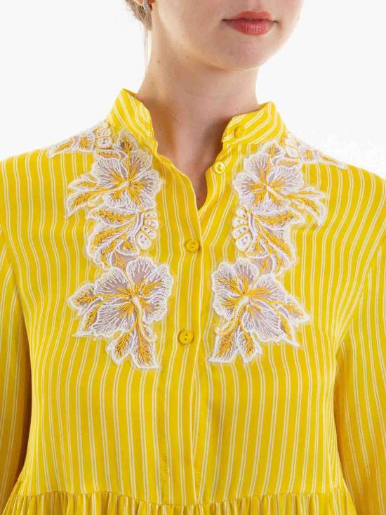  에르마노 설비노 미디 스커트 D44EQ023APEB6MF435 Yellow - ERMANNO SCERVINO