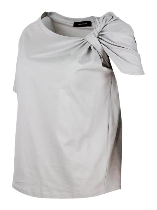 26SS 파비아나 필리피 반팔 티셔츠 JED273B549I7758154 Light Grey - FABIANA FILIPPI