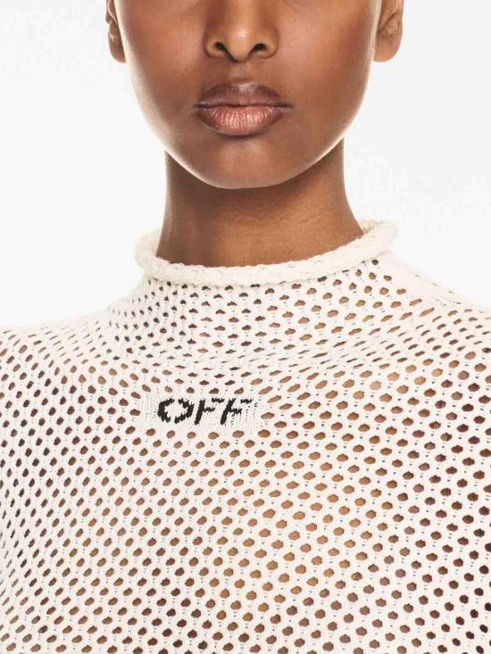  오프화이트 긴팔 티셔츠 OWHF042F23KNI0010410 Black - OFF WHITE