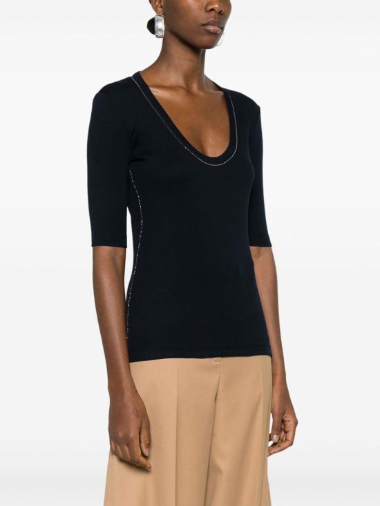 26SS 파비아나 필리피 반팔 티셔츠 JED264F104N5665144 Blue - FABIANA FILIPPI