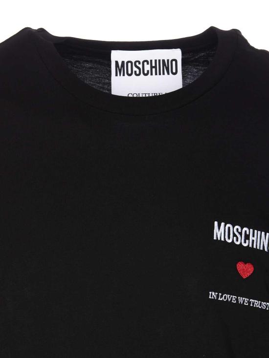  모스키노 반팔 티셔츠 072002411555 Black - MOSCHINO