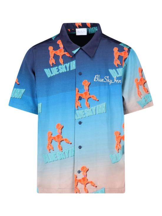  블루스카이인 반팔 셔츠 BS2302SH033SEA Blue