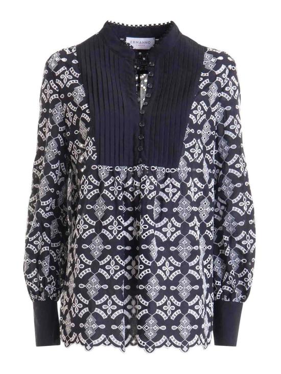 24FW 에르마노 설비노 블라우스 D44EK014EN0MF920 Black