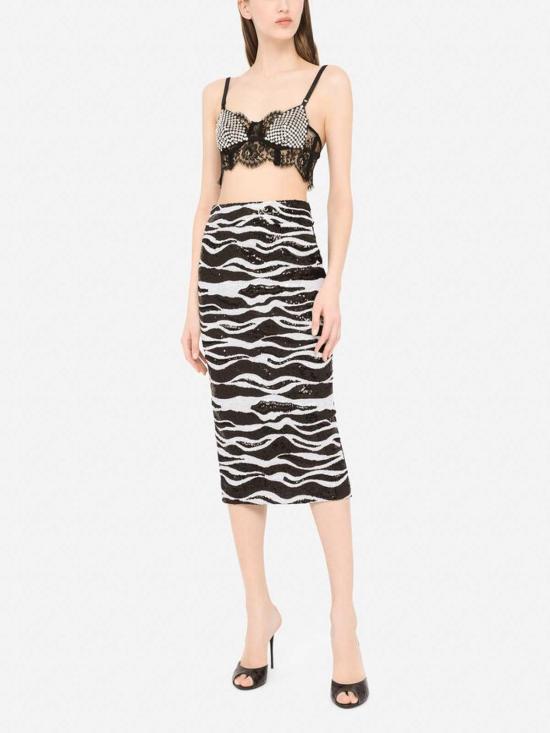  돌체앤가바나 미디 스커트 F4CDWTGDAQ8S9000 White - DOLCE & GABBANA