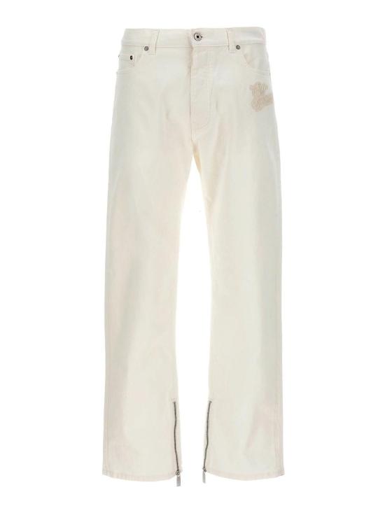  오프화이트 스트레이트 팬츠 OMYA177S24DEN0010202 White